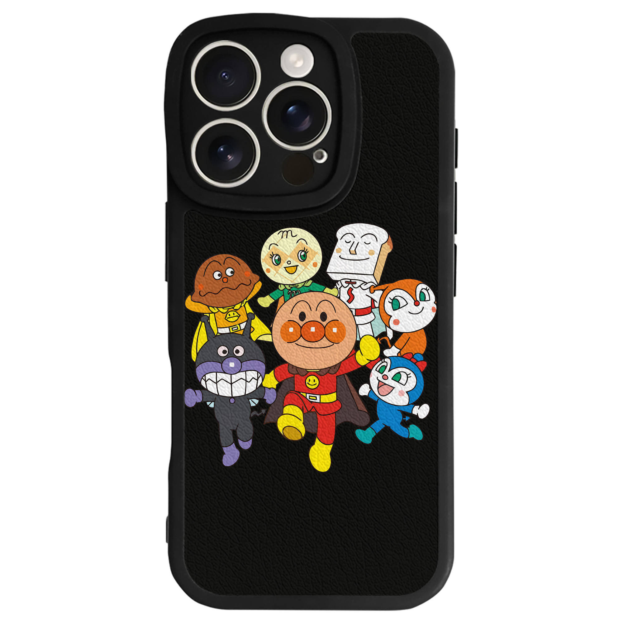 （画像用） アンパンマン Anpanman 【iPhone 16シリーズ対応】シリコンスマホケース（レザー調） 材質：シリコン